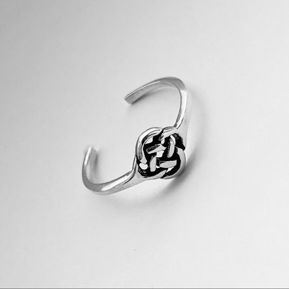 Sterling Silver Tiny Celtic Knot Toe Ring, Dainty - image 6
